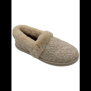 Skechers Cozy Campfire Floral Quilted Slipper Bright Blossom Natural - Wide
